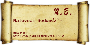 Malovecz Bodomér névjegykártya